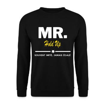MR. souvent imité, jamais égalé Hold Up - Sweat-shirt Unisexe - noir - Devant - Alina (178cm) & Michal (187cm)