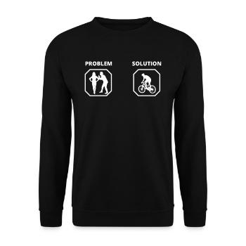 PROBLEM SOLUTION vélo - Sweat-shirt Unisexe - noir - Devant - Alina (178cm) & Michal (187cm)