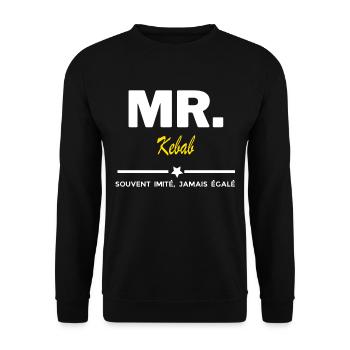 MR. souvent imité, jamais égalé Kebab - Sweat-shirt Unisexe - noir - Devant - Alina (178cm) & Michal (187cm)