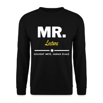 MR. souvent imité, jamais égalé Lecture - Sweat-shirt Unisexe - noir - Devant - Alina (178cm) & Michal (187cm)