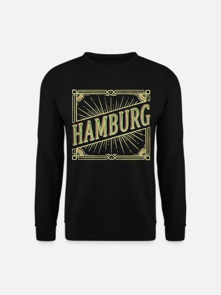 Hamburg Deutschland Stadt Schrift Vintage Retro - Unisex Pullover - Schwarz