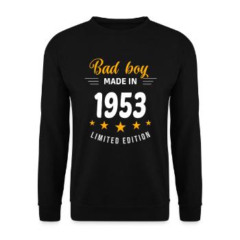 Bad boy réalisé en 1953 - Sweat-shirt Unisexe - noir - Devant - Alina (178cm) & Michal (187cm)