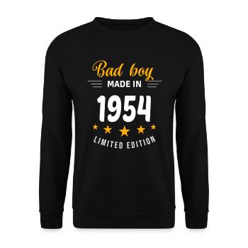 Bad boy made in 1954 - Unisex Sweatshirt - black - Front - Alina (178cm) & Michal (187cm)