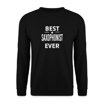 Bester SAXOPHONIST aller Zeiten - Unisex Pullover - Schwarz - Vorne - Alina (178cm) & Michal (187cm)
