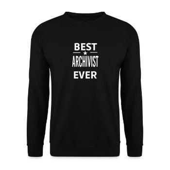 Best Ever ARCHIVIST - Unisex Sweatshirt - black - Front - Alina (178cm) & Michal (187cm)