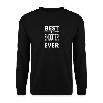 Best Ever SHOOTER - Unisex Sweatshirt - black - Front - Alina (178cm) & Michal (187cm)