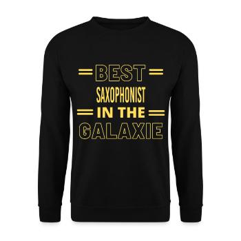 Meilleur SAXOPHONISTE DE TOUS LES TEMPS DANS LA GALAXIE - Sweat-shirt Unisexe - noir - Devant - Alina (178cm) & Michal (187cm)