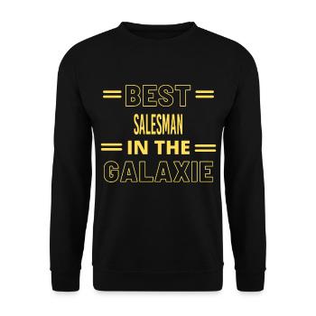 Meilleur vendeur de tous les temps dans la galaxie - Sweat-shirt Unisexe - noir - Devant - Alina (178cm) & Michal (187cm)