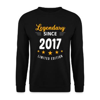 Legendary since 2017 - Unisex Sweatshirt - black - Front - Alina (178cm) & Michal (187cm)