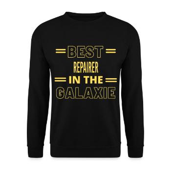 Das Beste aller Zeiten IN THE GALAXIE REPAIRER - Unisex Pullover - Schwarz - Vorne - Alina (178cm) & Michal (187cm)