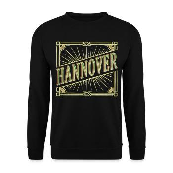 Hanovre Allemagne City Font Vintage Rétro - Sweat-shirt Unisexe - noir - Devant - Alina (178cm) & Michal (187cm)