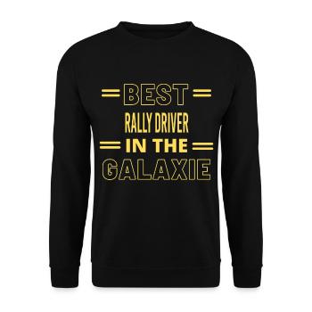 Best Ever IN THE GALAXIE RALLY DRIVER - Unisex Sweatshirt - black - Front - Alina (178cm) & Michal (187cm)