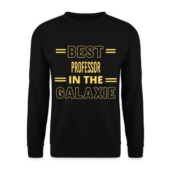 Der beste IN DER GALAXIE PROFESSOR ALLER ZEITEN - Unisex Pullover - Schwarz - Vorne - Alina (178cm) & Michal (187cm)
