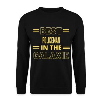 Meilleur policier de tous les temps dans la galaxie - Sweat-shirt Unisexe - noir - Devant - Alina (178cm) & Michal (187cm)