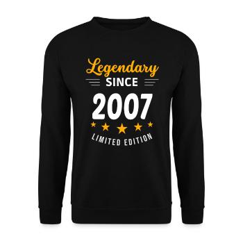 Legendary since 2007 - Unisex Sweatshirt - black - Front - Alina (178cm) & Michal (187cm)