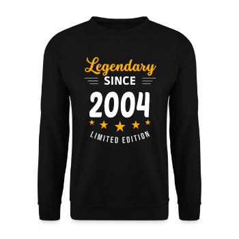 Legendär seit 2004 - Unisex Pullover - Schwarz - Vorne - Alina (178cm) & Michal (187cm)