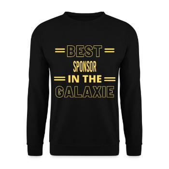 Bester IN THE GALAXIE SPONSOR ALLER ZEITEN - Unisex Pullover - Schwarz - Vorne - Alina (178cm) & Michal (187cm)