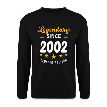 Legendär seit 2002 - Unisex Pullover - Schwarz - Vorne - Alina (178cm) & Michal (187cm)