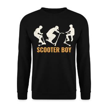 Stunt Scooter Junge Freestyle Scootern Fahren - Unisex Pullover - Schwarz - Vorne - Alina (178cm) & Michal (187cm)