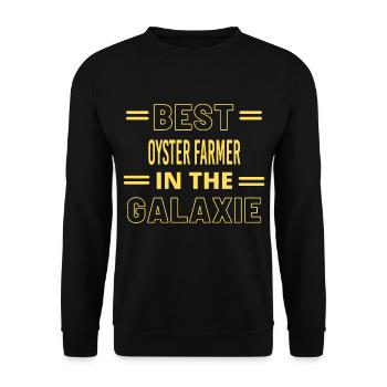 Best Ever IN THE GALAXIE OYSTER FARMER - Unisex Pullover - Schwarz - Vorne - Alina (178cm) & Michal (187cm)