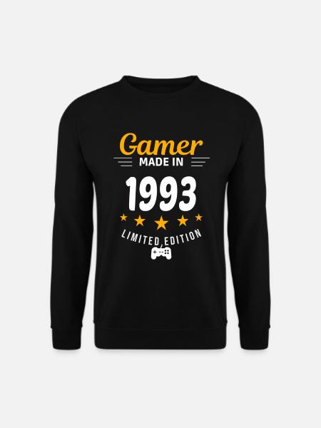 Gamer made in 1993 - Sweat-shirt Unisexe - noir
