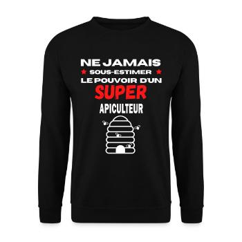 ne jamais sous estimer super Apiculteur - Sweat-shirt Unisexe - noir - Devant - Alina (178cm) & Michal (187cm)