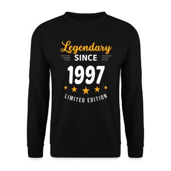 Légendaire depuis 1997 - Sweat-shirt Unisexe - noir - Devant - Alina (178cm) & Michal (187cm)