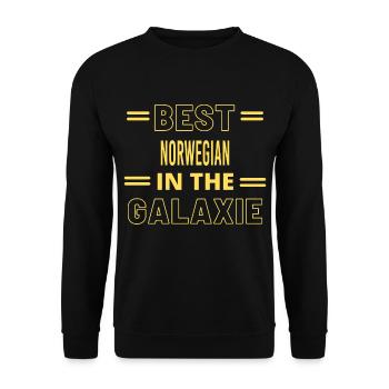 Best Ever IN THE GALAXIE NORWEGIAN - Unisex Sweatshirt - black - Front - Alina (178cm) & Michal (187cm)