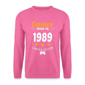 Gamer made in 1989 - Unisex Sweatshirt - pink - Front