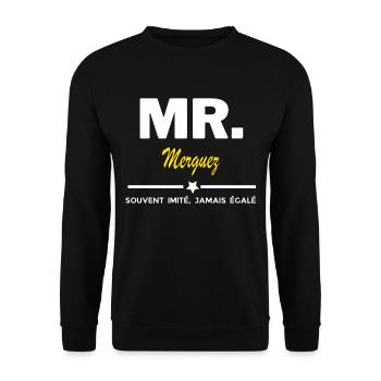 MR. souvent imité, jamais égalé Merguez - Sweat-shirt Unisexe - noir - Devant - Alina (178cm) & Michal (187cm)