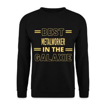 Best Ever IN THE GALAXIE METALWORKER - Unisex Sweatshirt - black - Front - Alina (178cm) & Michal (187cm)
