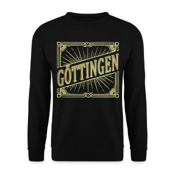 Göttingen Allemagne Ville Police Vintage Rétro - Sweat-shirt Unisexe - noir - Devant - Alina (178cm) & Michal (187cm)