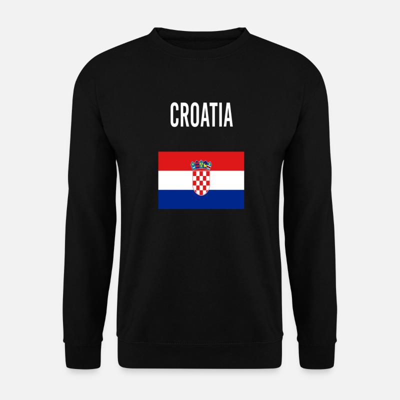 Croatia FLAG - Unisex Sweatshirt - black