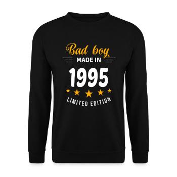 Mauvais garçon réalisé en 1995 - Sweat-shirt Unisexe - noir - Devant - Alina (178cm) & Michal (187cm)