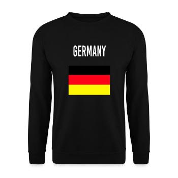 Deutschland FLAGGE - Unisex Pullover - Schwarz - Vorne - Alina (178cm) & Michal (187cm)