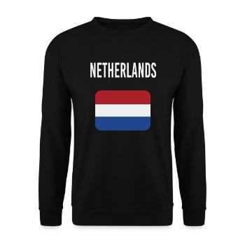Netherlands FLAG - Unisex Sweatshirt - black - Front - Alina (178cm) & Michal (187cm)