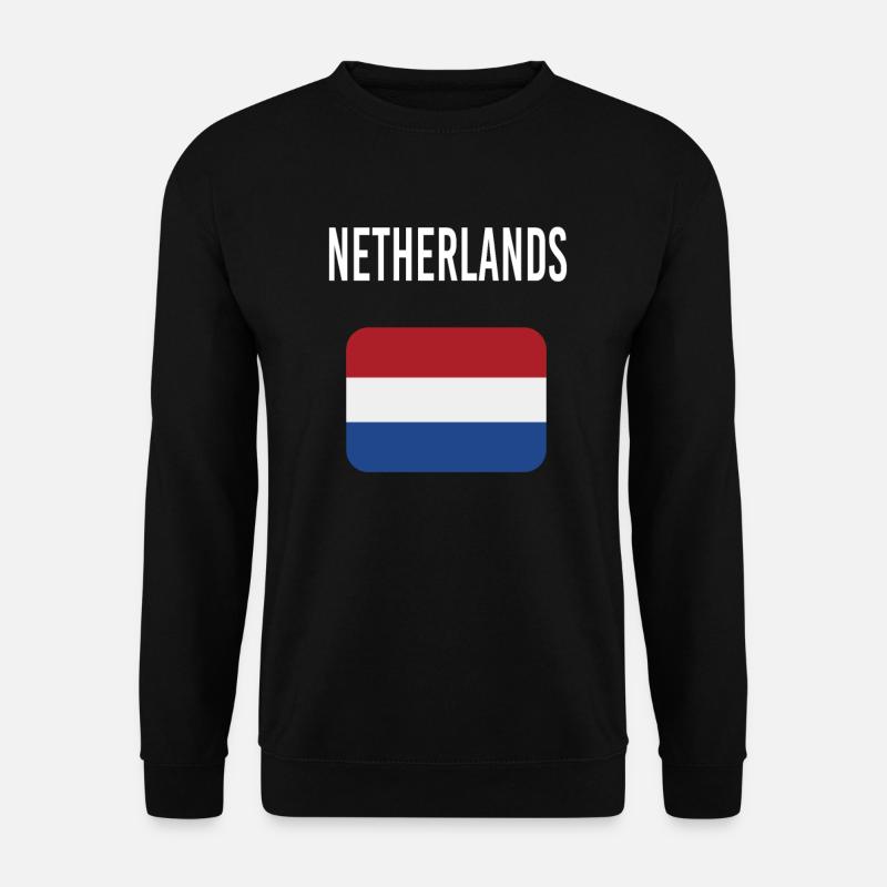 Flagge der Niederlande - Unisex Pullover - Schwarz