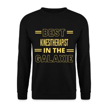 Best Ever IN THE GALAXIE KINESITHERAPIST - Unisex Pullover - Schwarz - Vorne - Alina (178cm) & Michal (187cm)