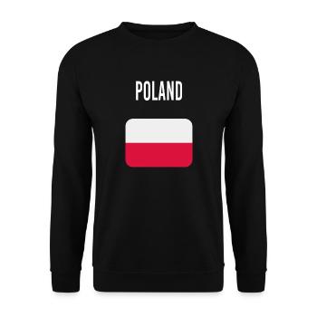 Poland FLAG - Unisex Sweatshirt - black - Front - Alina (178cm) & Michal (187cm)