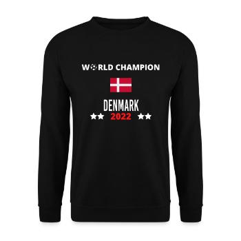 Dänemark Weltmeister 2022 - Unisex Pullover - Schwarz - Vorne - Alina (178cm) & Michal (187cm)