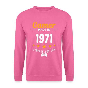 Gamer aus dem Jahr 1971 - Unisex Pullover - Pink - Vorne