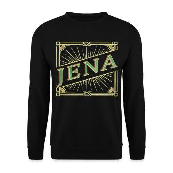 Jena Germany City Font Vintage Retro - Unisex Sweatshirt - black - Front - Alina (178cm) & Michal (187cm)