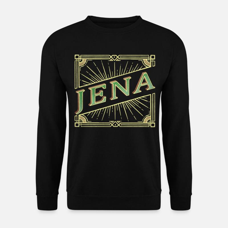 Jena Deutschland Stadt Schrift Vintage Retro - Unisex Pullover - Schwarz
