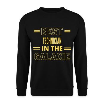 Best Ever IN THE GALAXIE TECHNIKER - Unisex Pullover - Schwarz - Vorne - Alina (178cm) & Michal (187cm)