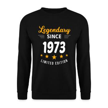 Legendary since 1973 - Unisex Sweatshirt - black - Front - Alina (178cm) & Michal (187cm)