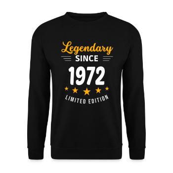 Légendaire depuis 1972 - Sweat-shirt Unisexe - noir - Devant - Alina (178cm) & Michal (187cm)