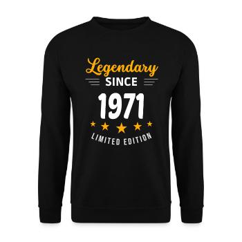 Legendary since 1971 - Unisex Sweatshirt - black - Front - Alina (178cm) & Michal (187cm)