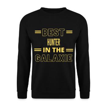 Best Ever IN THE GALAXIE HUNTER - Unisex Sweatshirt - black - Front - Alina (178cm) & Michal (187cm)