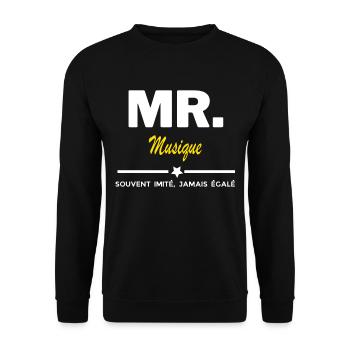 MR. souvent imité, jamais égalé Musique - Sweat-shirt Unisexe - noir - Devant - Alina (178cm) & Michal (187cm)