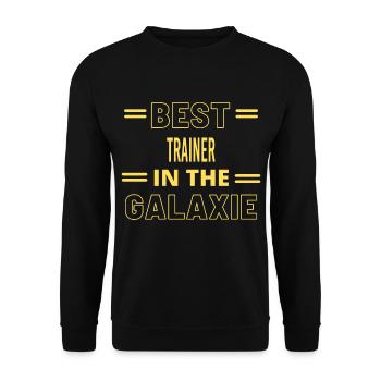 Bester IN THE GALAXIE TRAINER ALLER ZEITEN - Unisex Pullover - Schwarz - Vorne - Alina (178cm) & Michal (187cm)